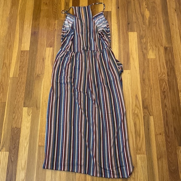 BCBGeneration Women’s Red and Blue Striped Dress With Slits Size L - Picture 8 of 9